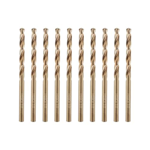 Image of Duraherra Cobalt Drill Bits Set 3mm 10-Pieces, M35 HSS Metric Jobber Drill Bit Set with Plastic Case for Stainless Steel, Metal, Aluminium, Tile, Wood, Plastic and Iron