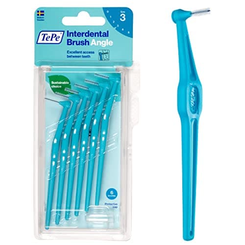 Image of TePe Angle Blue Interdental Brushes (0.6mm - Size 3) 1 x 6 Brushes