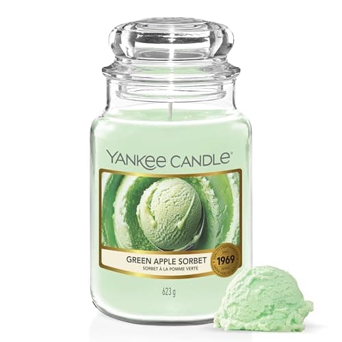 Image of Yankee Candle Scented Candle | Green Apple Sorbet Large Jar | Long Burning Candles: up to 150 Hours | Perfect Gifts for Women
