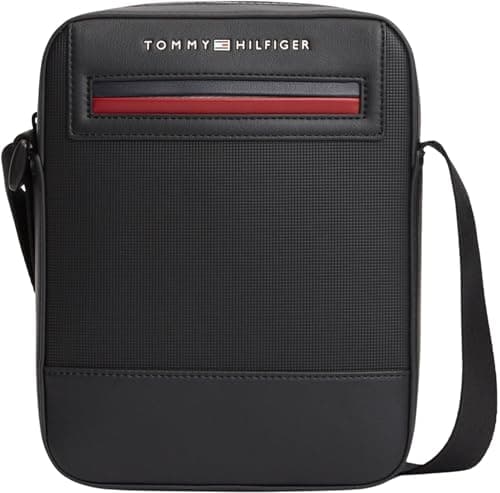 Image of Tommy Hilfiger Men's Th Foundaiton Mini Reporter AM0AM14156 Crossover, BLACK (Black), One Size