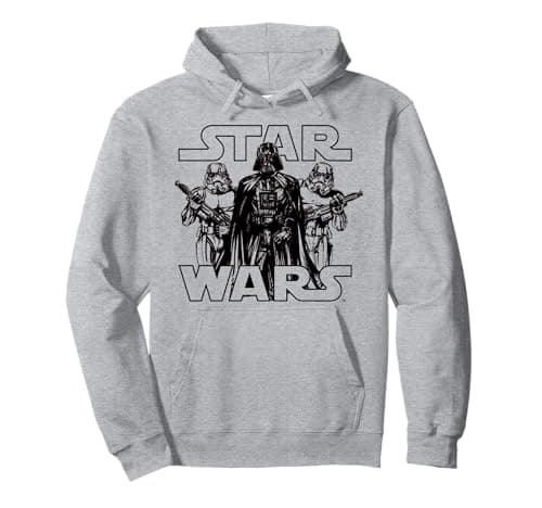 Image of Star Wars Darth Vader & Stormtroopers Outline C1 Pullover Hoodie