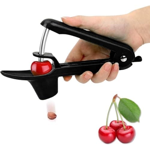 Image of Cherry and Olive Pitter Tool - Fruit Stone Remover (Black)