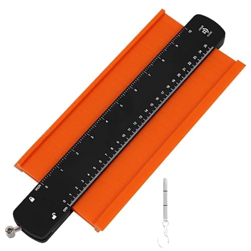 Image of Contour Gauge Profile Tool, 10-inch/25cm Contour Gauge Duplicator with Lock, Angle Shape Profile Marking Gauge for DIY Handyman Woodworking, Tile, Laminate Flooring