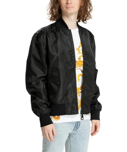 Image of VERSACE JEANS COUTURE Men Bomber Jacket Black 36 UK