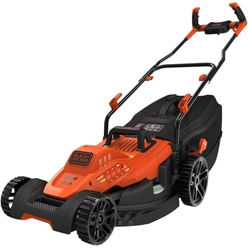 Image of BLACK + DECKER BEMW481BH-GB Lawn Mower with Bike Handle, 1800 W, 240 V, Black, 42 cm