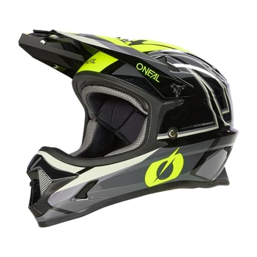 Image of O'NEAL | Mountain Bike Helmet Fullface | MTB DH Downhill FR Freeride | ABS Shell, Magnetic Closure Exceeds Safety Standard EN1078 | SONUS Helmet Split V.23 | Adult | Black Neon Yellow | L