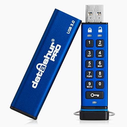 Image of iStorage datAshur PRO 64 GB | Encrypted USB Memory Stick | FIPS 140-2 Level 3 Certified | Password protected | Dust/Water Resistant | IS-FL-DA3-256-64