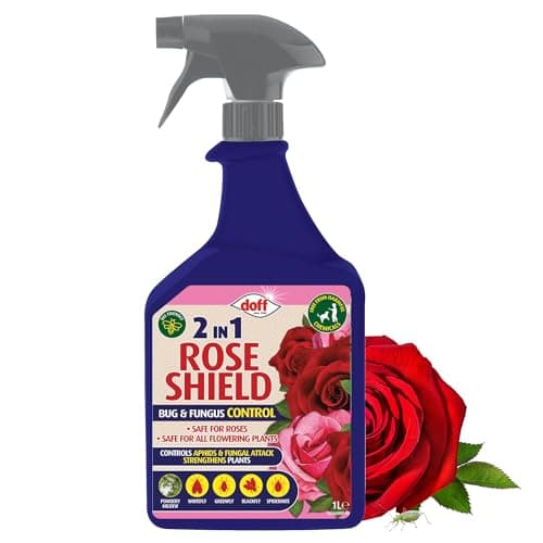 Image of Doff 2 in 1 Rose Shield Bug and Fungus Control Pesticide Free + Added Feed for Strong Growth 1 Litre