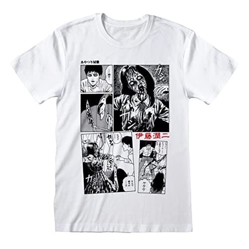 Image of Junji-Ito Comic Strip Adults White T-Shirt - Small