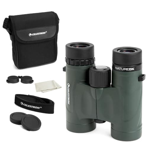 Image of Celestron 71330 Nature DX 8x32 BaK-4 Prism Binoculars, Green