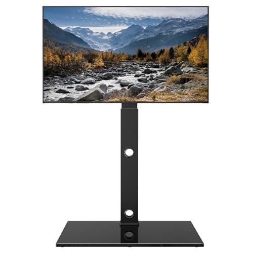 Image of BONTEC TV Floor Stand for 30-70 Inch LED LCD OLED Flat Curved TVs, Height Adjustable Tall Swivel Standing TV Stand, Universal Freestanding Floor Standing TV Stand Base up to 40kg, Max VESA 600x400mm