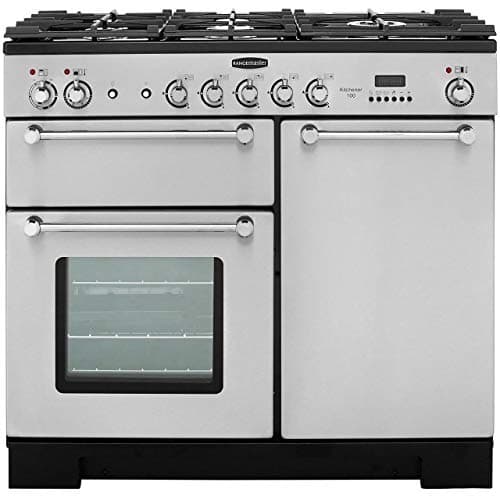 Image of Rangemaster Kitchener KCH100DFFSS/C 100cm Dual Fuel Range Cooker - Stainless Steel / Chrome