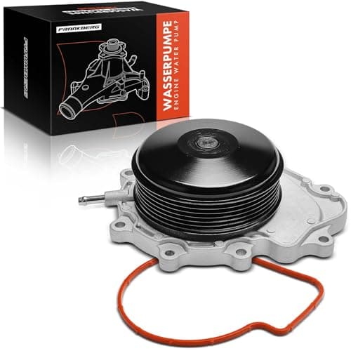 Image of Frankberg Water Pump Diesel with Gasket Compatible with C-Class CLS E-Class GLE Marco Polo Camper M-Class S-Class SLC SLK Vito Replace# 6512000300