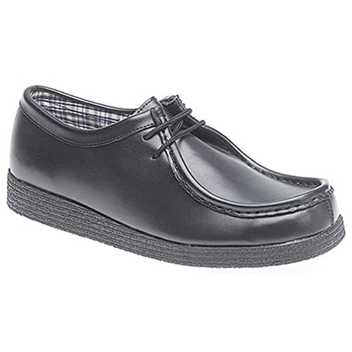 Image of Route 21 Apron para Shoes Lace-up Black 11 UK Coated Leather with Textile Lining