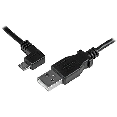 Image of Startech.com Micro-USB Charge-and-Sync Cable M/M - Left-Angle Micro-USB - 30/24 AWG - 1 m (3 ft.)