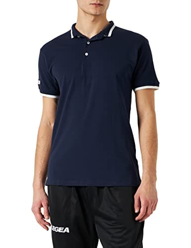 Image of lea srl Unisex Polo Shirt Dacca T-Shirt, Blue/White, XL