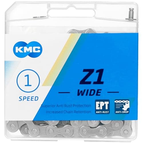 Image of KMC Z1 EPT Single Speed Chain, Dark Grey, Wide (1/8”) | 112 Links