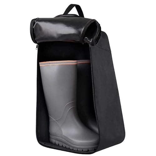 Image of CampTeck U7314 Polyester Wellington Boot Bag, Water Resistant, Isolates Dirt, Portable, Tidy Storage - Black