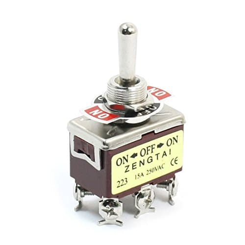 Image of Sourcingmap Momentary DPDT ON/Off/ON 3 Position Toggle Switch AC 250V 15A E-TEN223