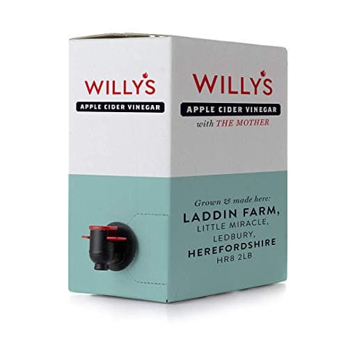 Image of WILLY'S Apple Cider Vinegar with Live Mother - Probiotics For Detox & Gut Health - 5L Refill Bag In Box - Sustainable ACV