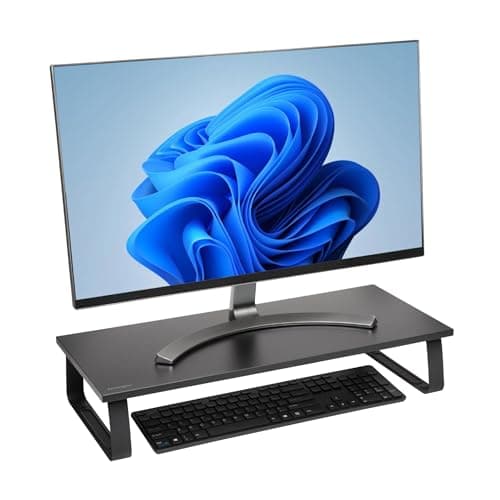Image of Kensington Extra Wide Monitor Stand for desks. Large computer stand/monitor stand/desk riser (K55726EU), Black