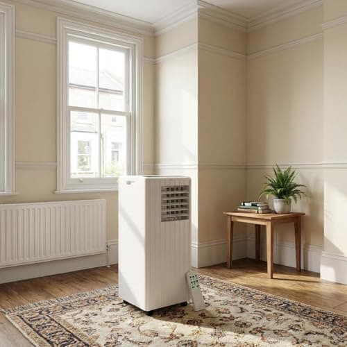 Image of GarveeMore 9000 BTU Portable Air Conditioner, 3-in-1 Mobile Air Con Unit, 42L/Day Dehumidifier, Rapidly Cools 37m², Energy Class A, 24H Timer, Freestanding AC, Window Kit & Remote