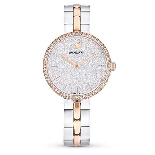 Image of Swarovski Cosmopolitan Pavé Clear Crystals in a Rose Gold Tone Casing and Adjustable Bracelet Strap, from The Cosmopolitan Collection