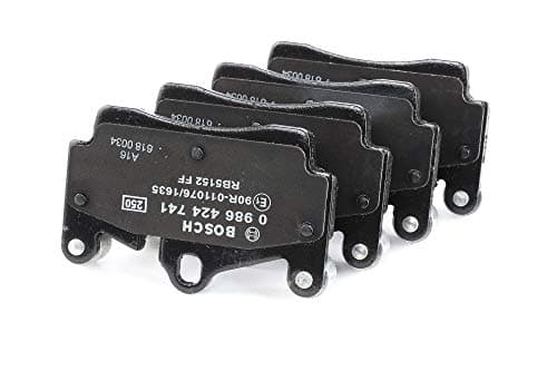 Image of Bosch BP450 - Brake Pads Car Rear Axle - Bosch Quality - Reduced Noise and Dust - ECE-R90 Certified - Copper-Free - 1 Set of 4 Pads