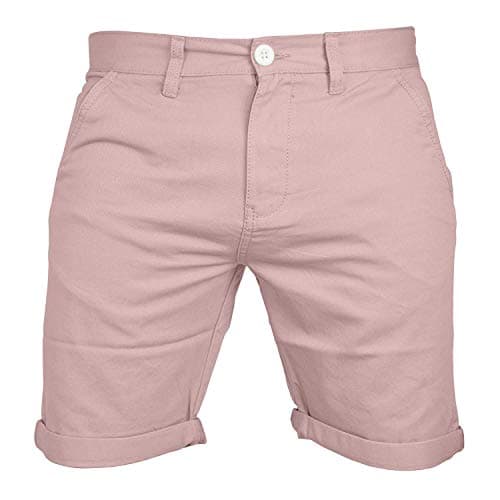 Image of westAce Mens Chino Shorts Casual 100% Cotton Cargo Combat Baby Pink 34