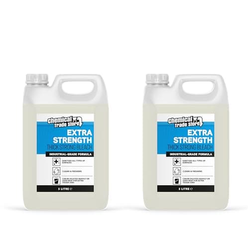 Image of Chemical Trade Store – Thick Strong Bleach 2 x 5L – Strong, Heavy Duty Formula for Kitchens, Bathrooms, & Drains – Multi-Surface Disinfectant