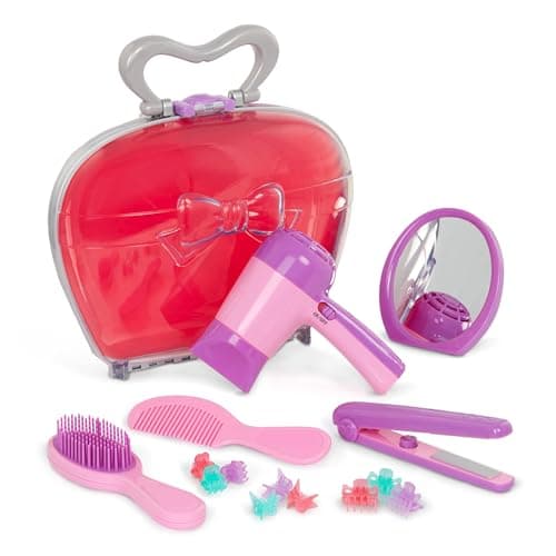 Image of Battat – Play Circle – Hair Dryer With Sounds & Air – Carrying Case – Salon Accessories – Pretend Play Toys – Beauty Shop – 3+ Years(15 Pieces)