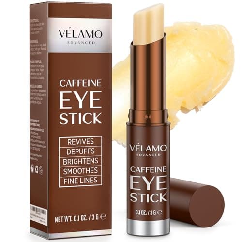 Image of VELAMO ADVANCED Caffeine Eye Stick: Energizing & Hydrating Under Eye Balm for Dark Circles & Puffiness - Travel Essentials, Portable & Perfect for On-the-go Use 3g