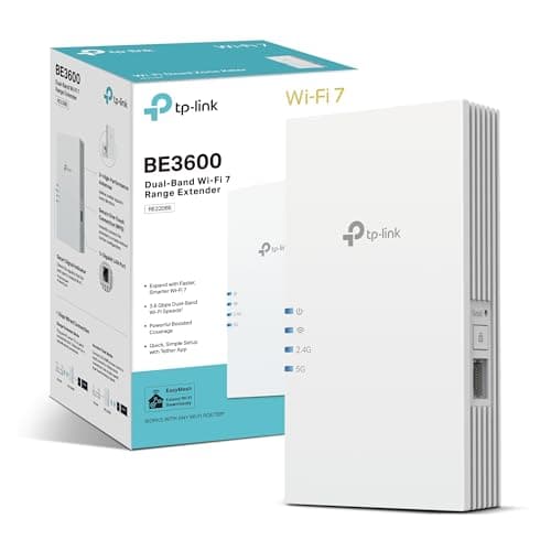 Image of TP-Link RE220BE BE3600 WiFi Extender Booster,WiFi 7 Dual Band WiFi Booster with Ethernet Port,WiFi Extender with MLO/4K-QAM/Roaming,EasyMesh Internet Booster,APP control,Plug and Play