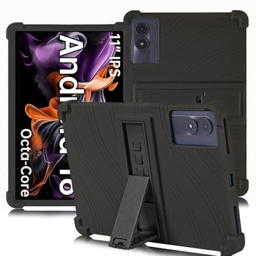 Image of ATOOZ for TABWEE T50/T90/W90 11 Inch Tablet Case 2025,Soft Silicone Kids Case for SVITOO P11/Apolosign/Apolomedia/RebotAi B11 Tablet 11 inch with Adjustable Stand (Black)