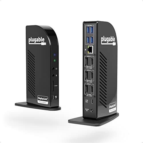 Image of Plugable 13-in-1 USB C Docking Station 4K Triple Monitor with 100W Power Delivery | USB C Dock for Windows, Mac, ChromeOS, Thunderbolt | Driver Required | 3X HDMI and 3X DisplayPort (UD-ULTC4K)