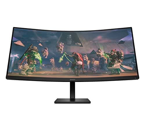 Image of HP OMEN 34c Curved Gaming Monitor | 4'' WQHD VA 165hz | Gaming Console Compatible | 2x HDMI 2.0 | 1x DisplayPort 1.4 | AMD FreeSync Premium | Dual Speakers | Tilt & height adjustments | VESA Mountable