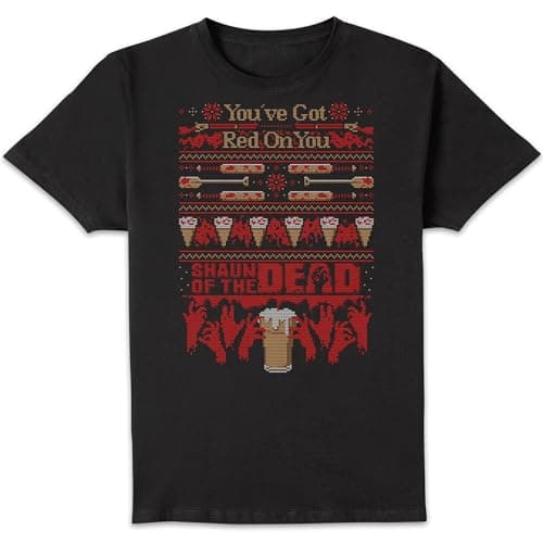 Image of Shaun of The Dead You've Got Red On You Christmas Men's T-Shirt - Black XXL
