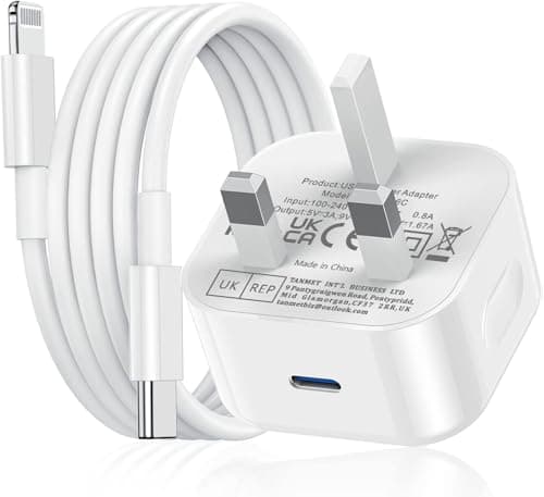 Image of iPad Charger,USB C to Lightning Fast Charging Cable and Plug Charge for Apple Pro 9.7 10.5 12.9 inch 2nd Generation/Air 3rd/Mini 4 5th Gen/i Pad 5th 6th 7th 8th 9th 10.2"(2017-2021)/iPhone 14 13 12 11