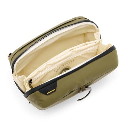 Image of Peak Design Wash Pouch, Kelp, Weatherproof Travel Toiletry Bag, Upright or Hanging Dopp Kit with Pockets, Magnetic Toothbrush Pocket, Wide UltraZip Opening, Toiletry Bag for Men and Women