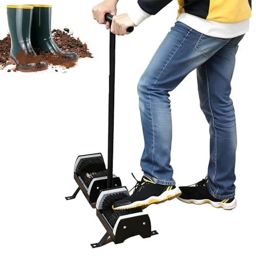 Image of Outdoor Boot Scraper Brush, Heavy Duty Football Boot Cleaner, Stable Base, Double-Sided Stiff Bristles, Mud Removal Tool, Shoes Mud Cleaner Tool for Farms and Gardens