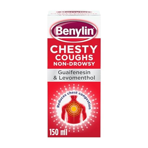 Image of Benylin Chesty Coughs Non-Drowsy (1x 150ml), Non-Drowsy Cough Syrup for Deep Penetrating Relief, For Mucus Relief and Reduces Chest Congestion, Cough Syrup Soothes Your Cough Fast
