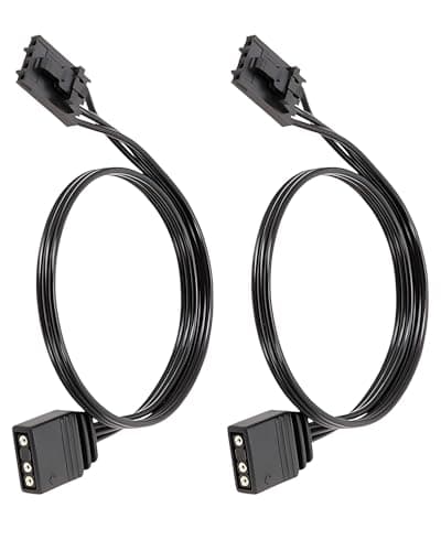 Image of Xueniu 2Pcs 4-Pin to 3-Pin ARGB Adapter Kit for Corsair iCUE & ASUS/MSI Motherboards 26.5cm RGB Converter Cables with 5V/12V Sync for PC Gaming & DIY Lighting Builds