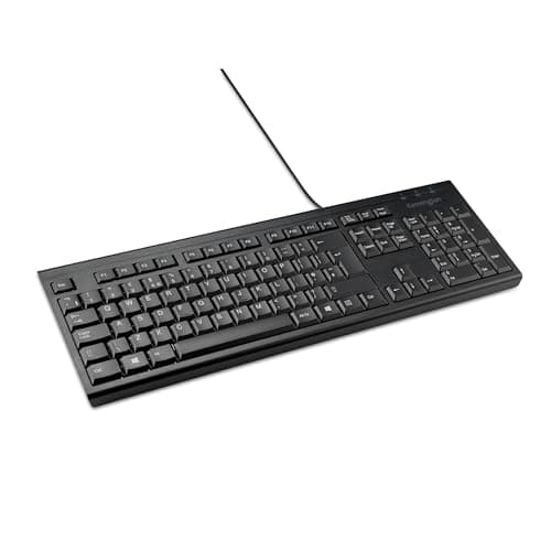 Image of Kensington- Wired Keyboard for PC, Laptop, Desktop, Computer, Notebook. USB Keyboard Compatible with Dell, Acer, HP, Samsung and More, with UK Layout - Black (1500109)