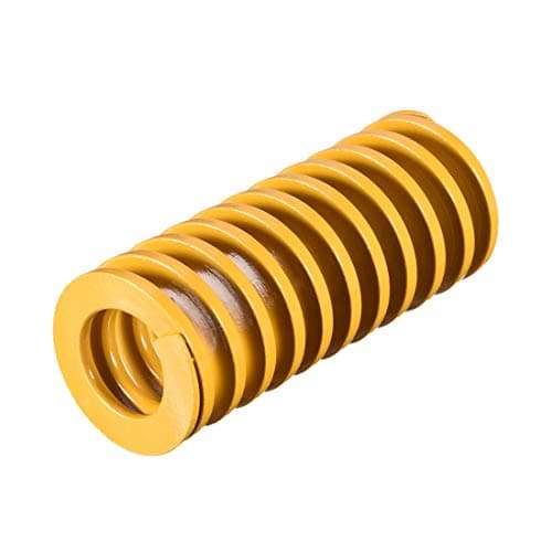 Image of sourcing map 30mm OD 70mm Long Spiral Stamping Light Load Compression Die Spring Yellow