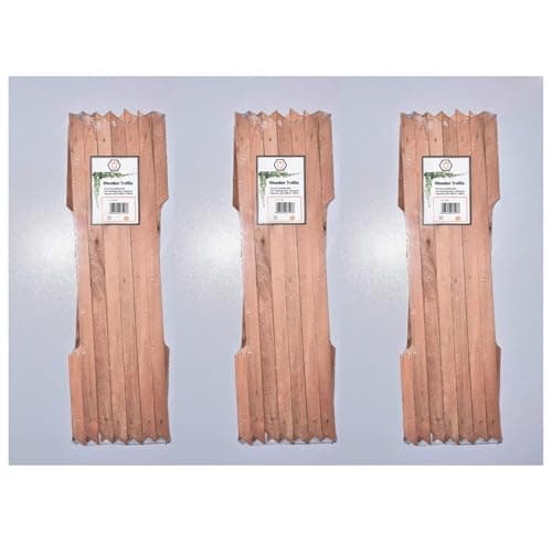 Image of Kanta Wooden Trellis Expandable Garden Wall Trellis For Climbing Plants Decoration & Plants Partitioning (Pack Of 3) (Brown, 180cm x 30cm)