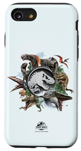 Image of Jurassic World Rebirth Circle Logo Dinosaurs Case for iPhone SE (2020) / 7 / 8