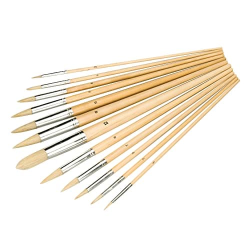 Image of Silverline Artists Paint Brush Set 12pce Pointed Tips (675298)