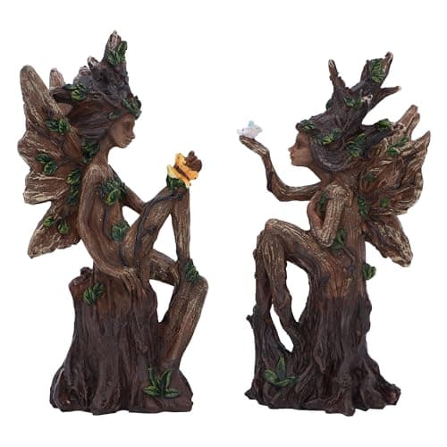 Image of Nemesis Now Woodland Beauty (set of 2) Figurines 15.5cm, Resin, Brown, Two Tree Fairies Figures, Two Ornaments, Collectable Fairies Giftware, Cast in the Finest Resin, Expertly Hand-Painted