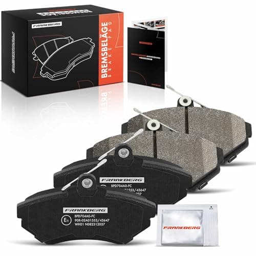 Image of Frankberg Brake Pad Set incl. 4x Pads Front Compatible with L.u.p.o 6E1 6X1 Golf III Variant 1H5 Golf IV Cabriolet 1E7 Polo 6N2 Replace# 6N0698151A