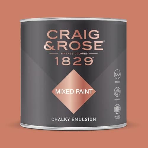 Image of Paint Stop CRAIG & ROSE 1829 CHALKY EMULSION ETRUSCAN RED 750ML